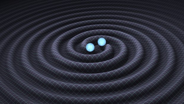 Artist's render of a binary collision
